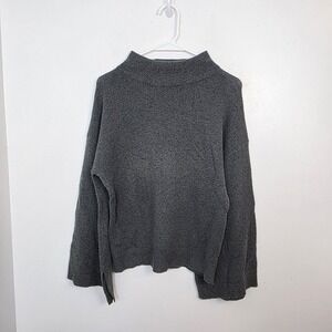 BP. Green Mock Neck Bell Sleeve Oversized Casual Wool Blend Sweater Size XS